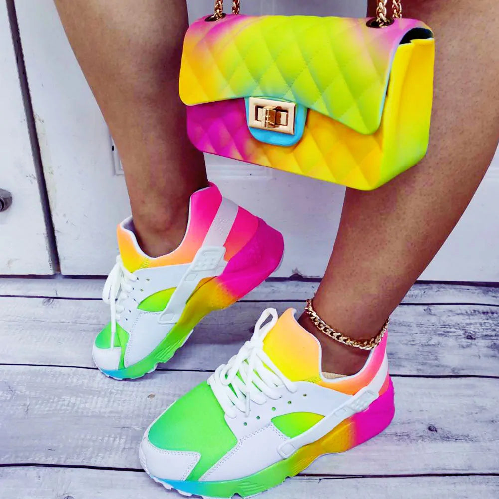 Leisure Matching Sneakers and Bags
