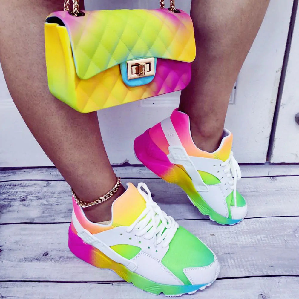 Leisure Matching Sneakers and Bags