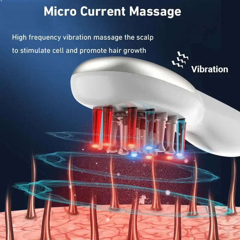 Ems Rf Electric Hair Growth Comb Medicinal Scalp Massage