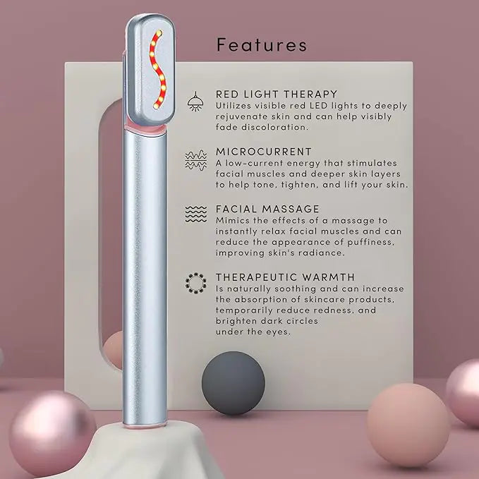 Red Light Therapy Facial Massager Stick