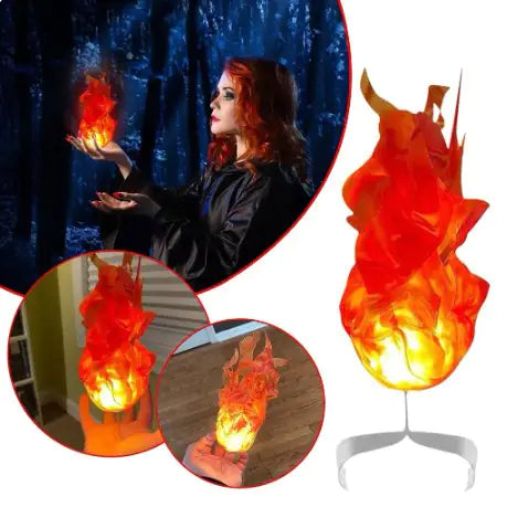 Halloween Floating Fireball Prop - LED Glowing Fireball Ornament