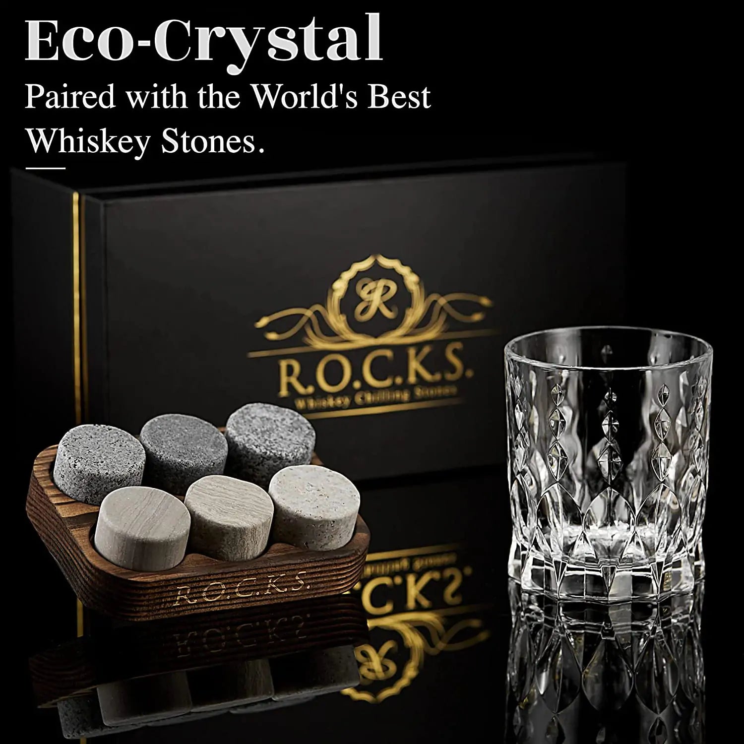 The Connoisseur's Set - Whiskey Stones & Monarch Whiskey Glass